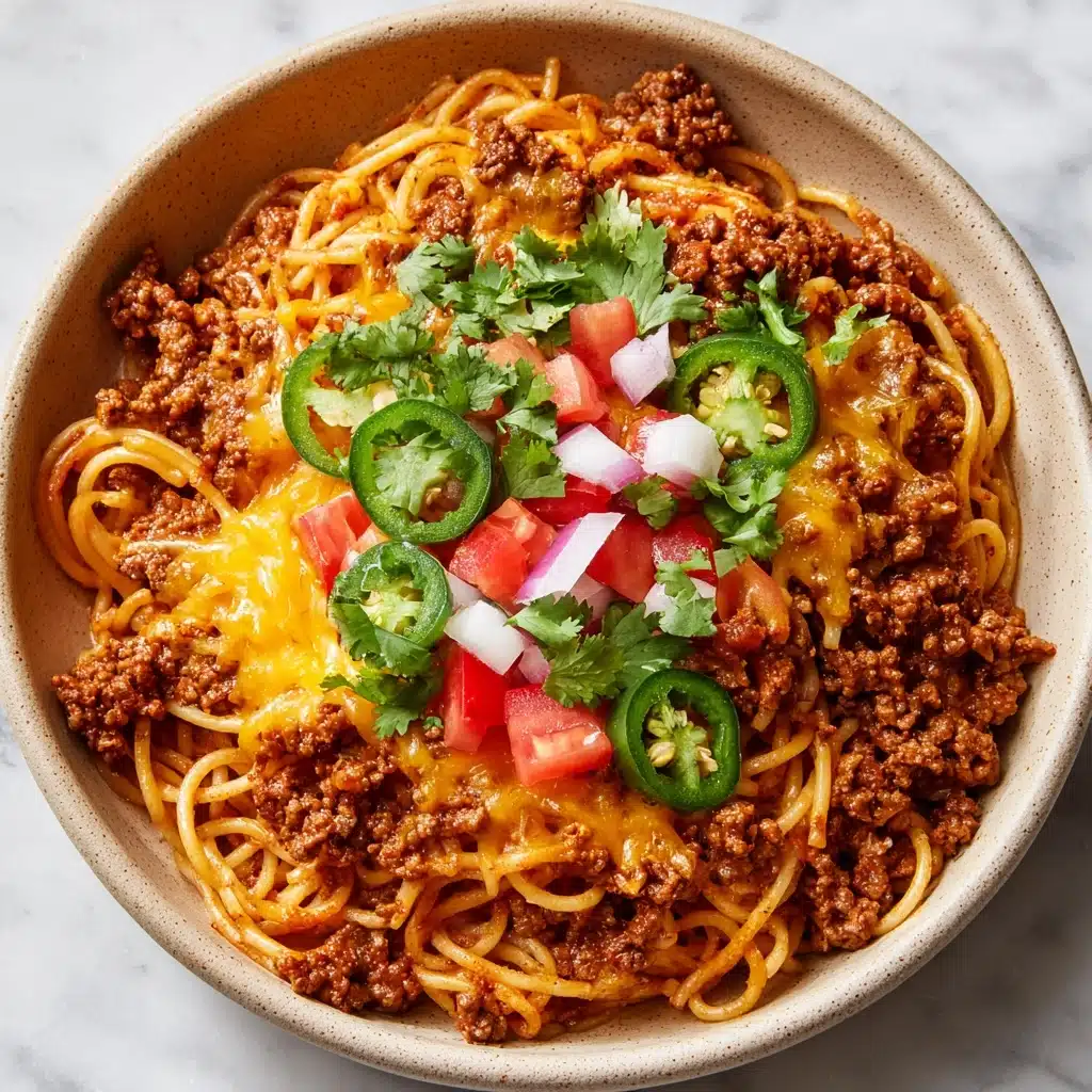 The Best Taco Spaghetti Recipe - Recipe Image