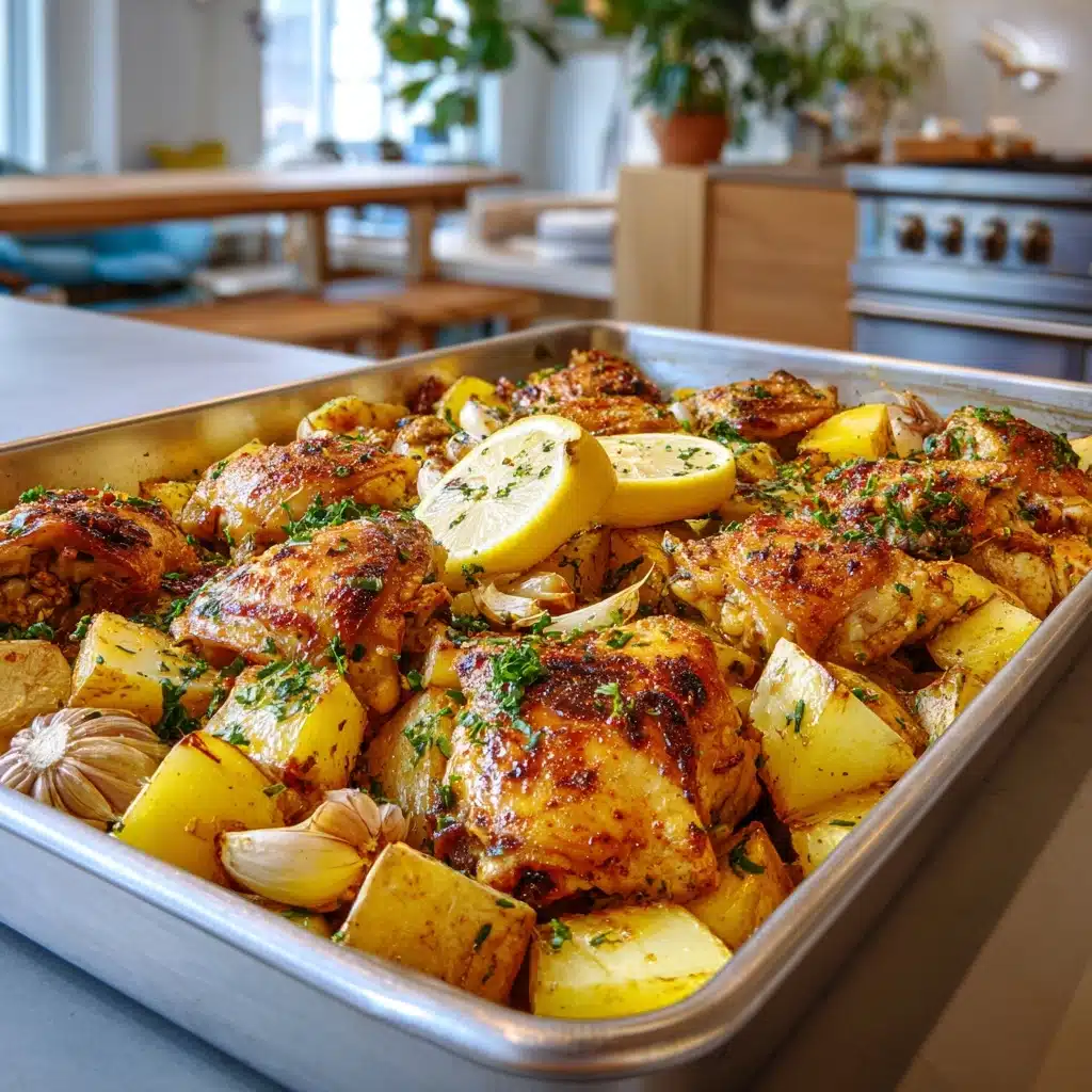 One Pan Greek Lemon Chicken and Potatoes Recipe - Recipe Image