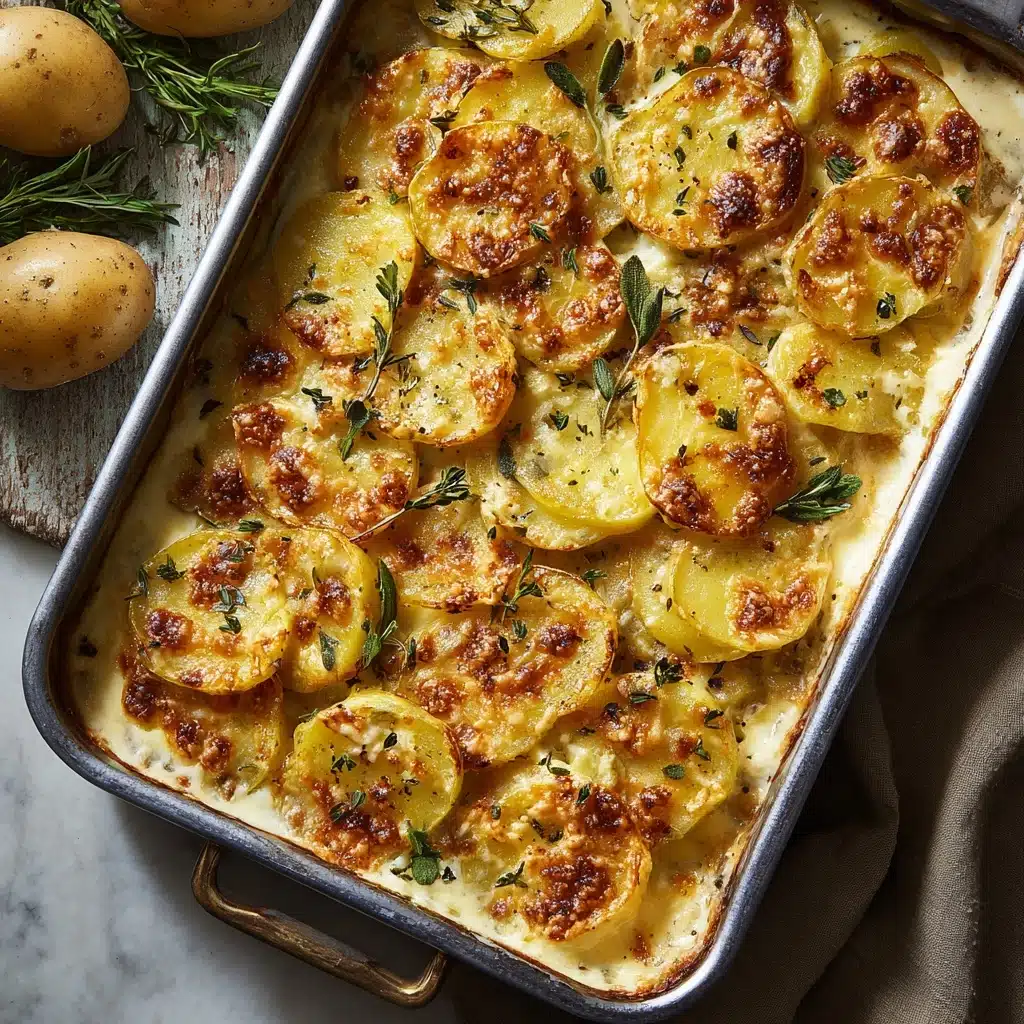 Cheesy Garlic Herb Roasted Potatoes Recipe - Recipe Image