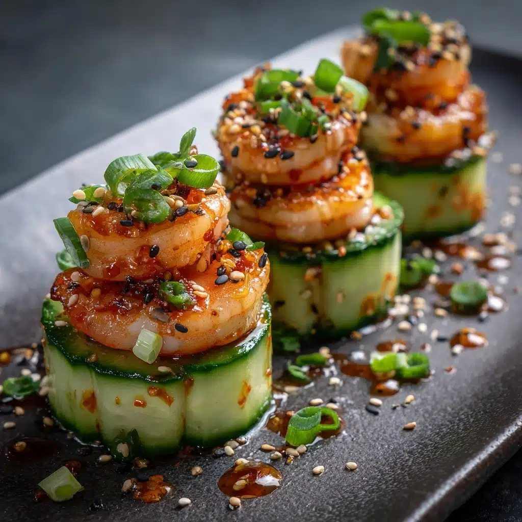 Spicy Shrimp Cucumber Sushi Boats Recipe - Recipe Image