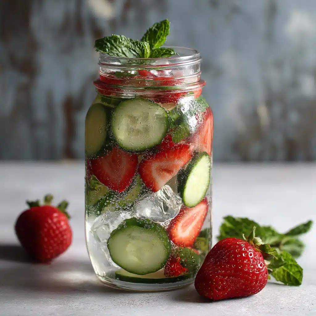 Strawberry Cucumber Lime Infused Water Recipe - Recipe Image