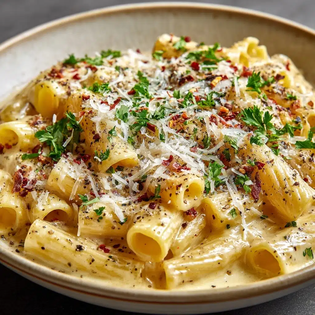 Creamy Garlic Penne Pasta Recipe