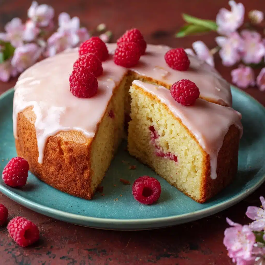 Raspberry Glazed Key Lime Cake Recipe - Recipe Image