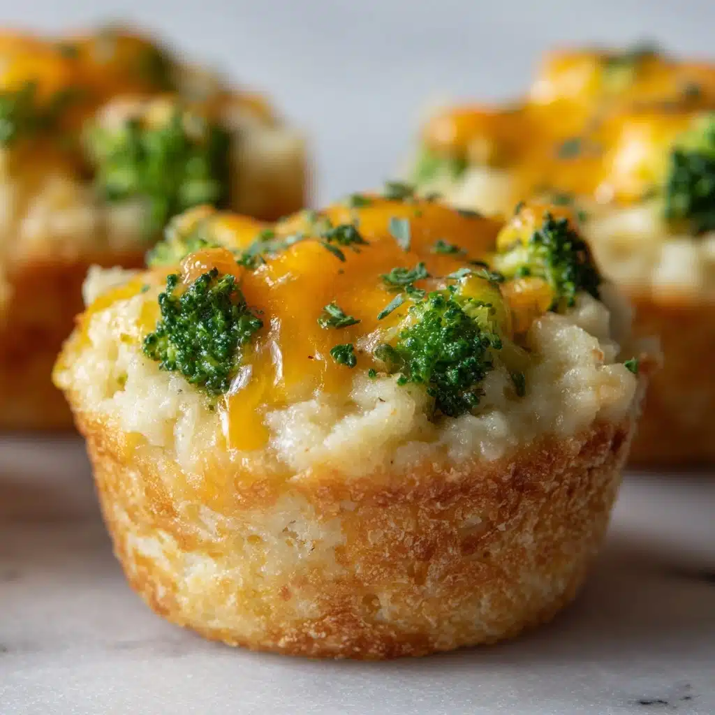 Broccoli Cheddar Smashed Potato Cups Recipe