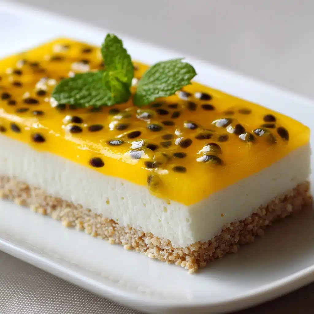 No-Bake Passion Fruit Slice Recipe - Recipe Image