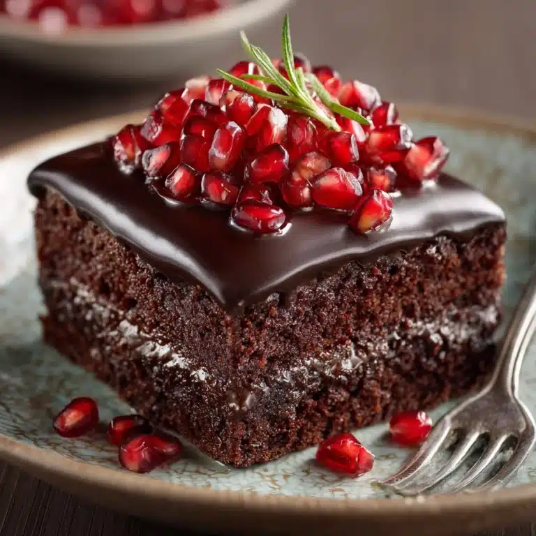 Chocolate Sponge with Pomegranate Ganache Recipe