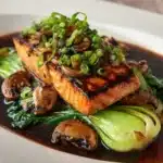 Miso Glazed Black Cod on Baby Bok Choy and Shiitake Mushrooms Recipe