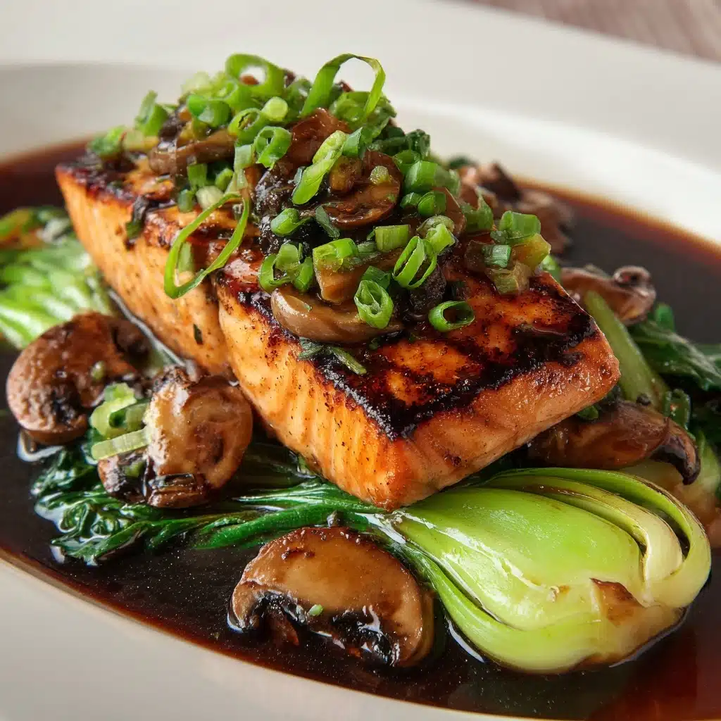 Miso Glazed Black Cod on Baby Bok Choy and Shiitake Mushrooms Recipe