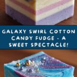 Galaxy Swirl Cotton Candy Fudge Recipe