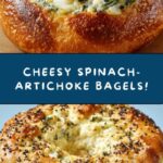 Cheesy Spinach-Artichoke Bagels Recipe