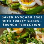Baked Avocado Eggs with Turkey Slices Recipe