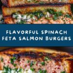 Spinach Feta Salmon Burgers Recipe
