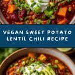 Vegan Sweet Potato Lentil Chili Recipe