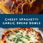 Spaghetti Garlic Bread Bowls Recipe