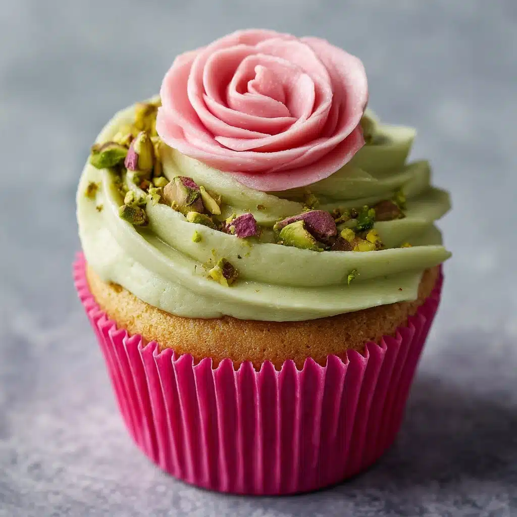 Mini Rose Pistachio Cupcakes Recipe - Recipe Image