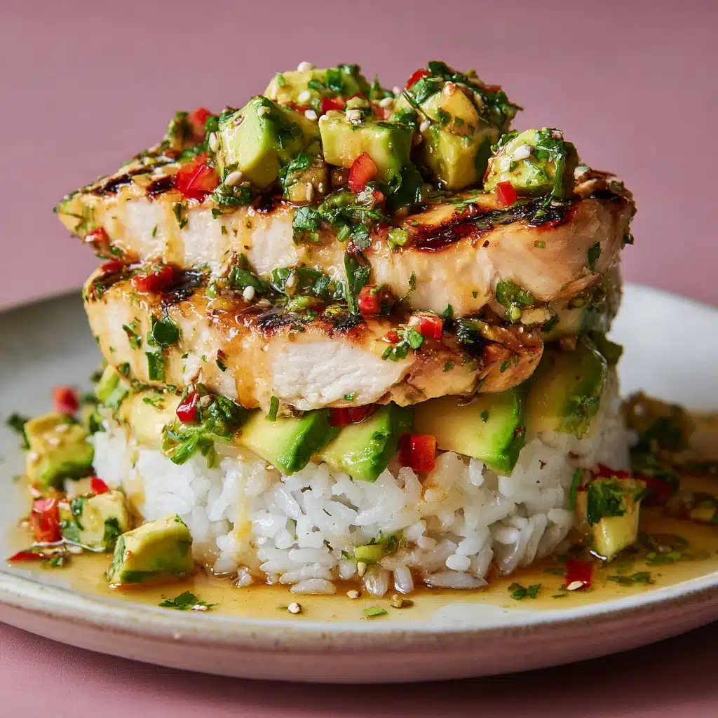 Honey Lime Chicken & Avocado Rice Stack Recipe - Recipe Image
