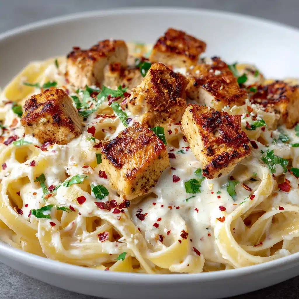 Creamy Cajun Chicken Linguine with Garlic Mozzarella Sauce Recipe - Recipe Image