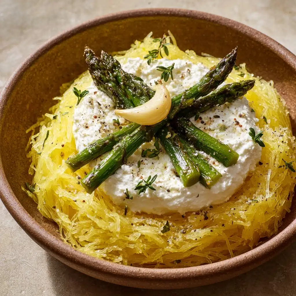 Spaghetti Squash with Asparagus, Ricotta, Lemon, and Thyme Recipe - Recipe Image
