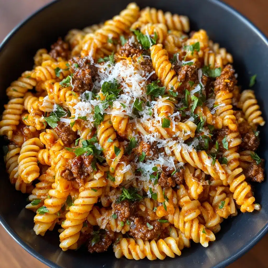 One-Pot Beef and Cheddar Ranch Pasta Recipe - Recipe Image