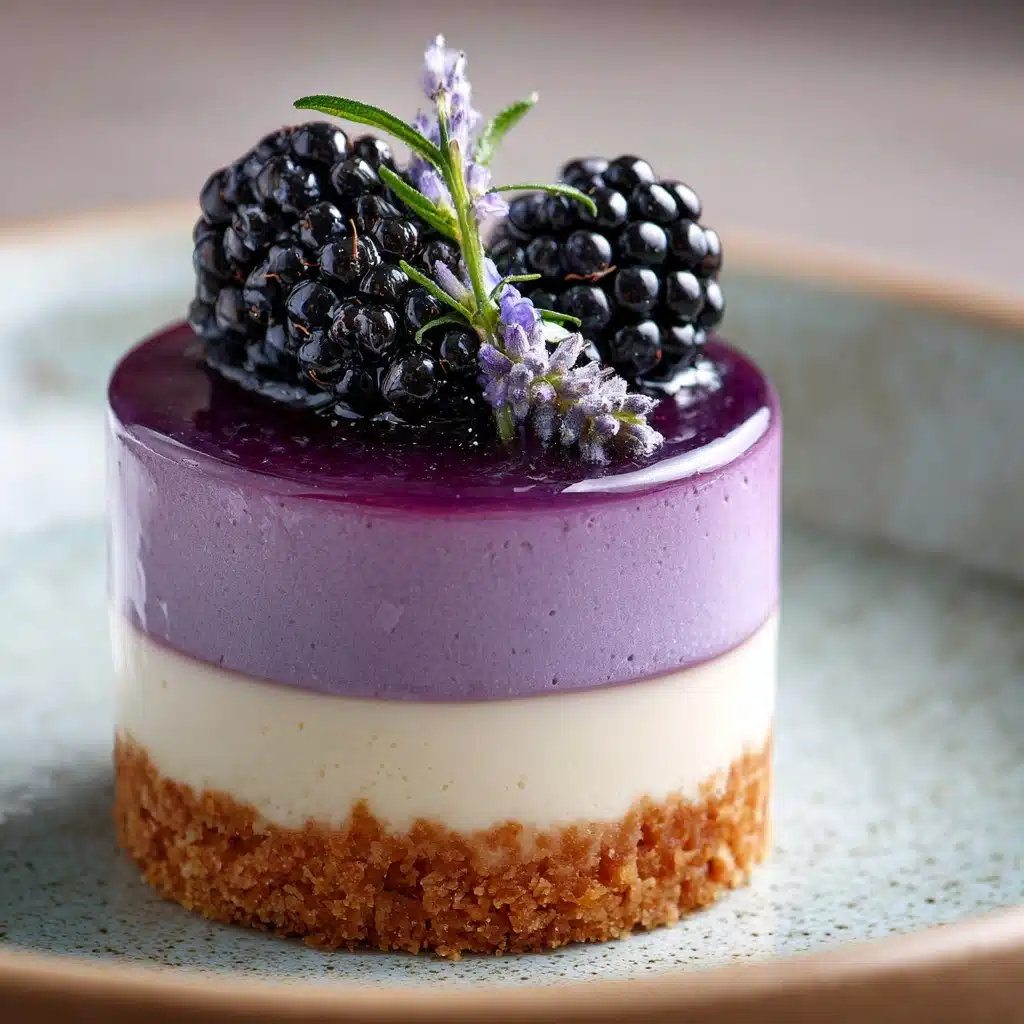 Mini Blackberry Lavender Cheesecakes Recipe - Recipe Image