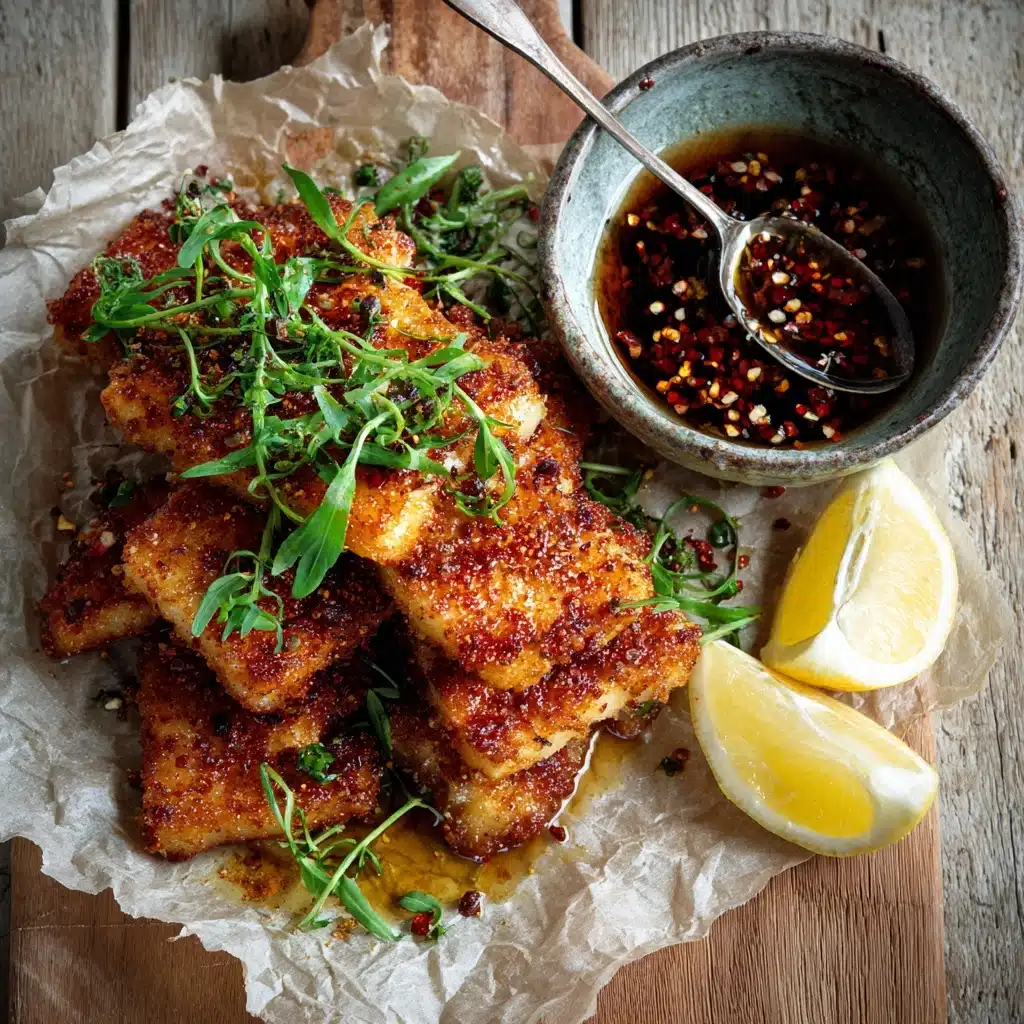 Crispy Hot Honey Salmon Tenders Recipe - Recipe Image