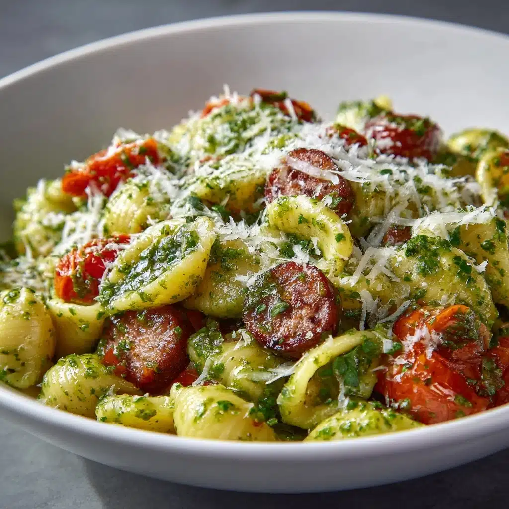 Easy Sausage Pesto Pasta for Weeknight Dinners Recipe - Recipe Image
