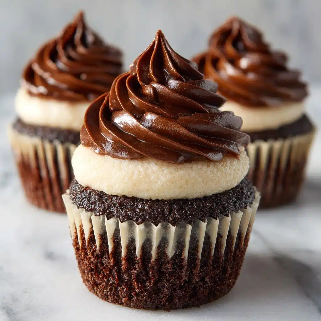 Chocolate Cheesecake Cupcakes with Whipped Ganache Frosting Recipe - Recipe Image