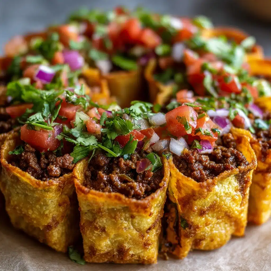 Spicy Ground Beef Taco Ring Recipe - Recipe Image