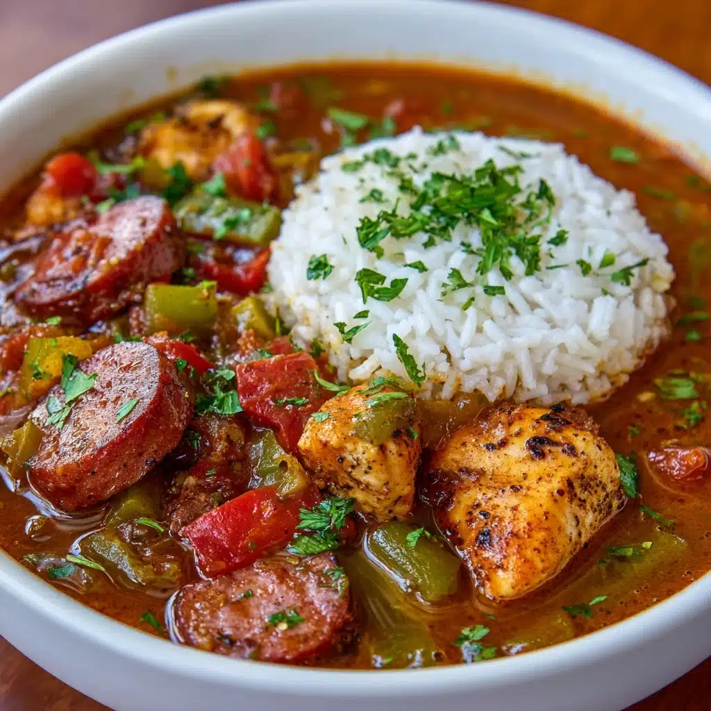 Cajun Chicken and Sausage Gumbo Recipe - Recipe Image
