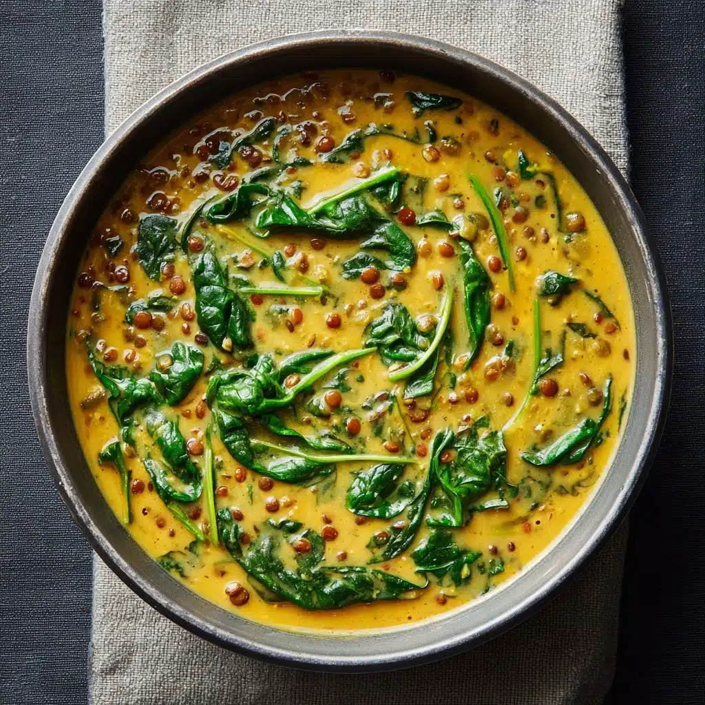Indian Lentil Curry with Spinach Recipe - Recipe Image