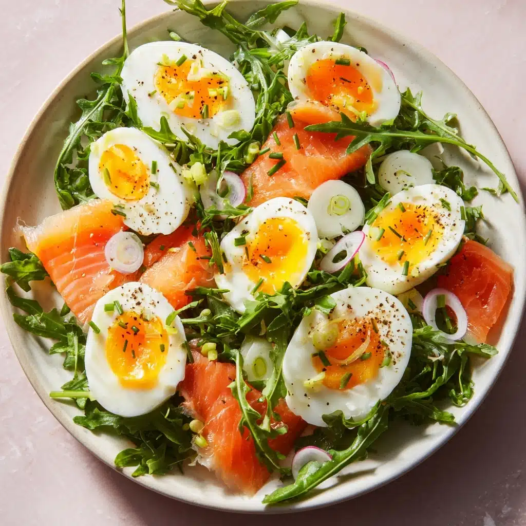 Smoked Salmon Salad in Creamy Caper Chive Dressing Recipe - Recipe Image