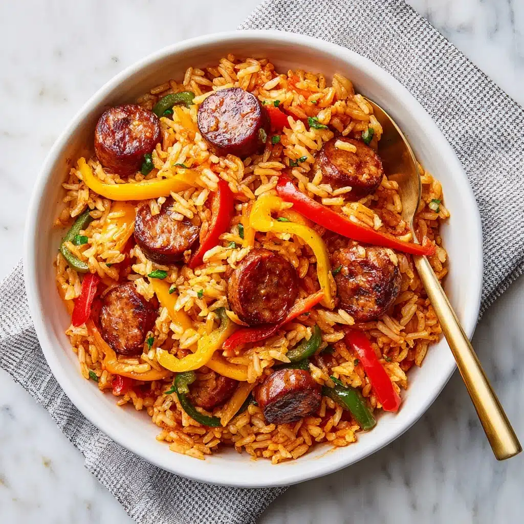 Smoked Sausage and Peppers with Rice Recipe - Recipe Image