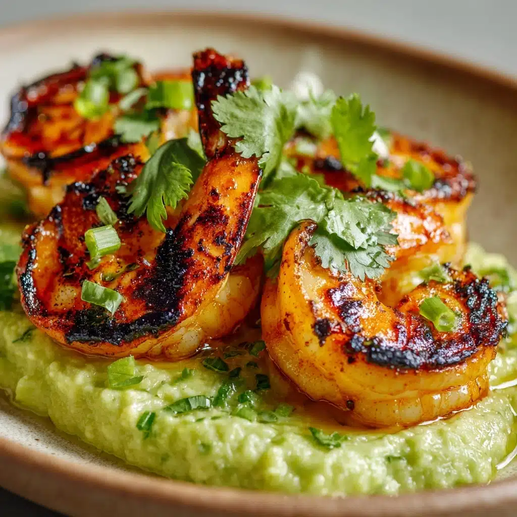 Grilled Shrimp Tostadas with Creamy Avocado Recipe - Recipe Image