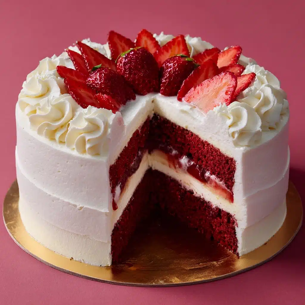 Red Velvet Strawberry Cheesecake Recipe - Recipe Image