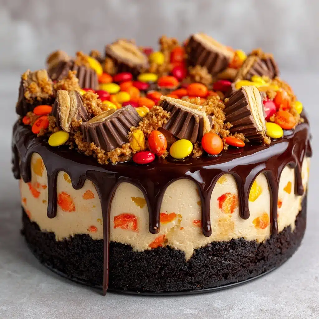 Chocolate Peanut Butter Candy Cheesecake Recipe - Recipe Image