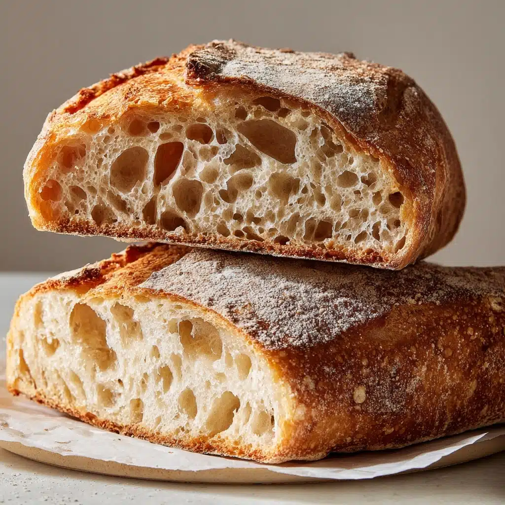 Rustic Italian Crusty Bread Recipe - Recipe Image
