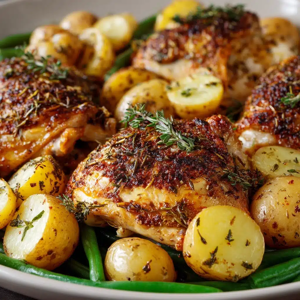 Italian Chicken, Potato, and Green Bean Bake Recipe - Recipe Image