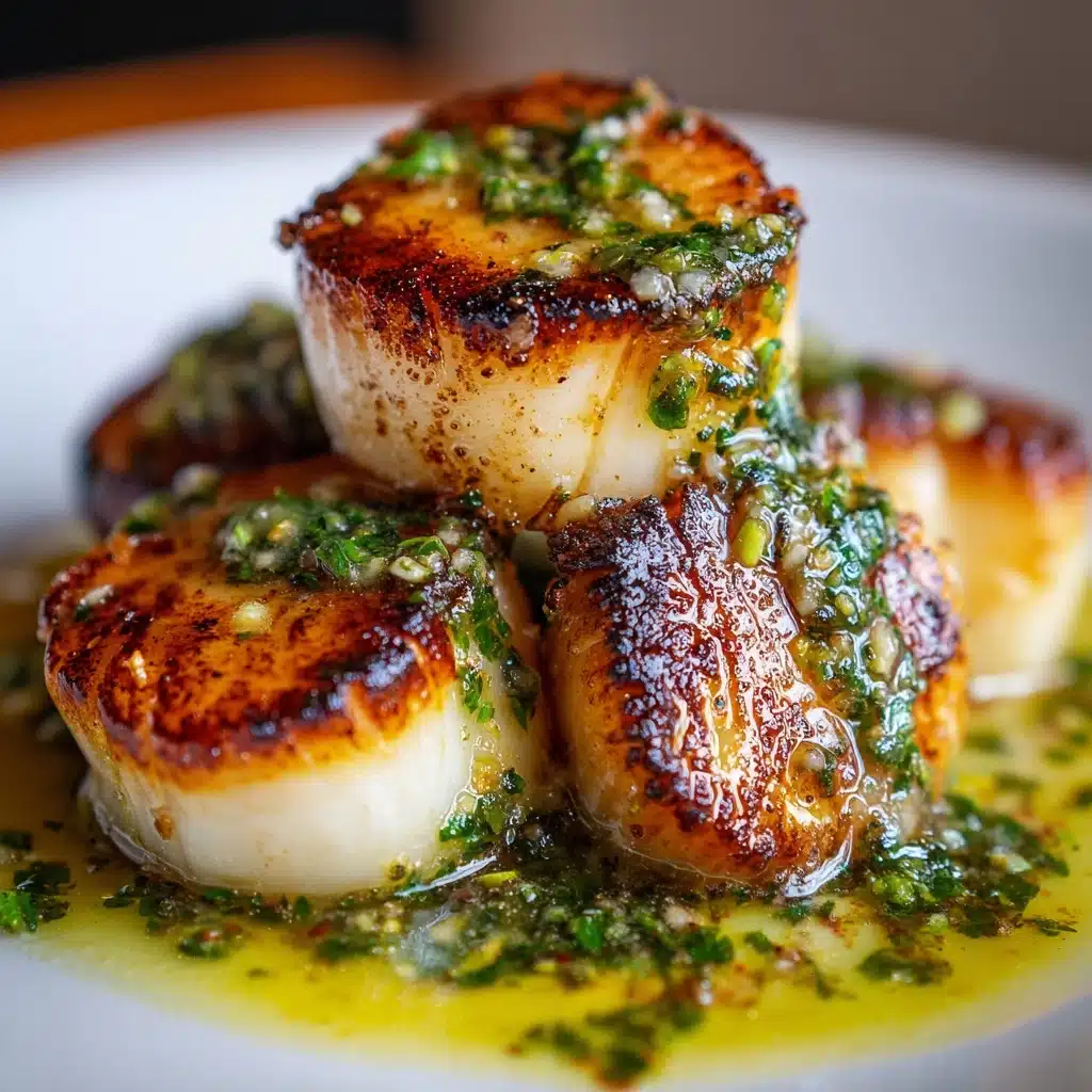 Sizzling Scallops with Zesty Lime Cilantro Sauce Recipe - Recipe Image
