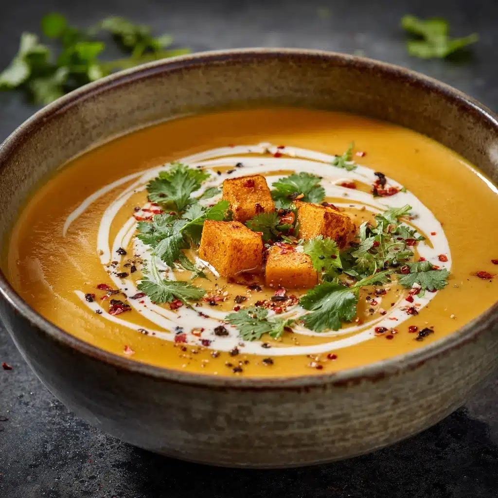 Spiced Butternut Squash and Sweet Potato Soup Recipe - Recipe Image