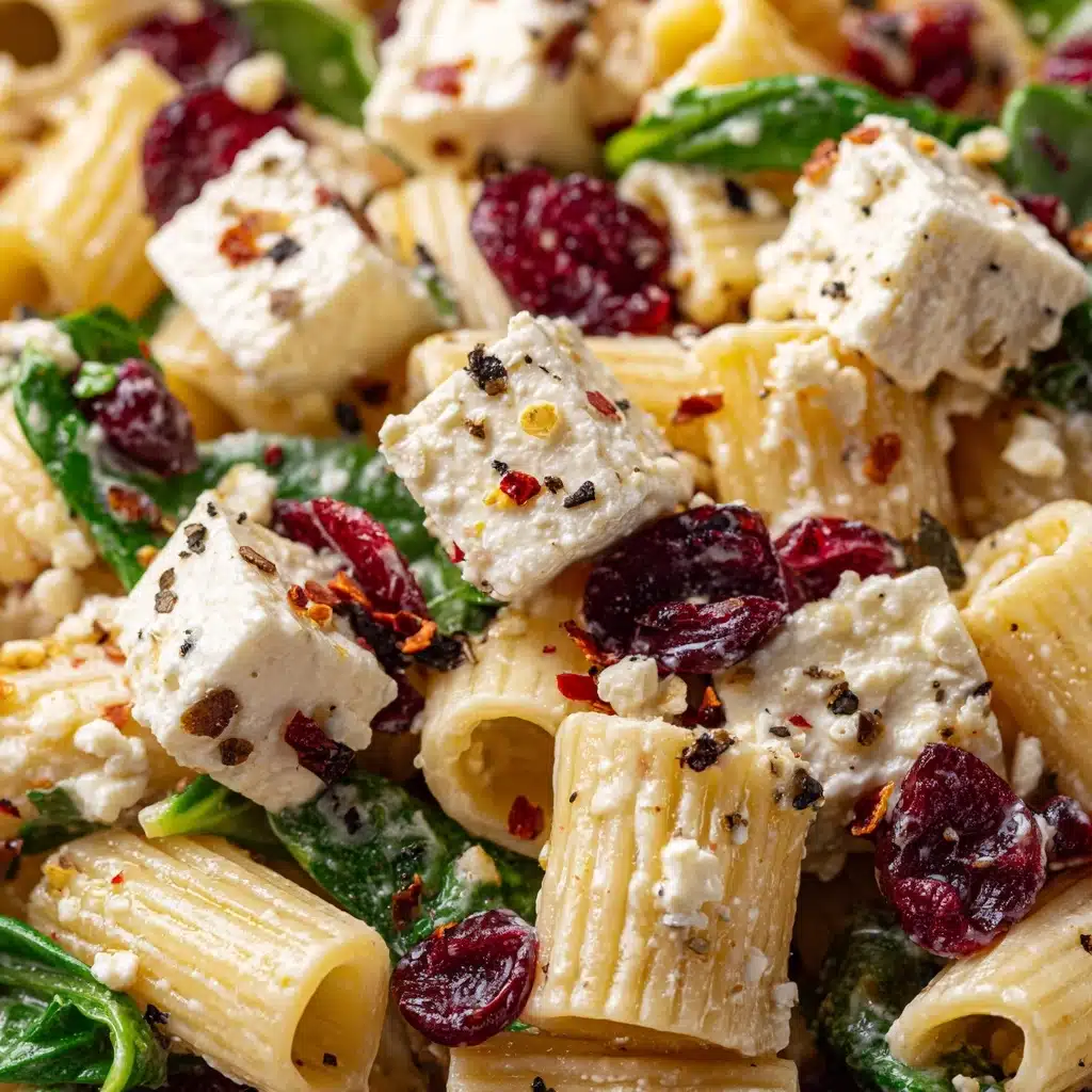 Feta & Cranberry Rigatoni Salad with Lemon Vinaigrette Recipe - Recipe Image