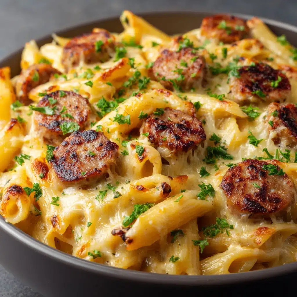 Cheesy Sausage Penne Bake Recipe - Recipe Image