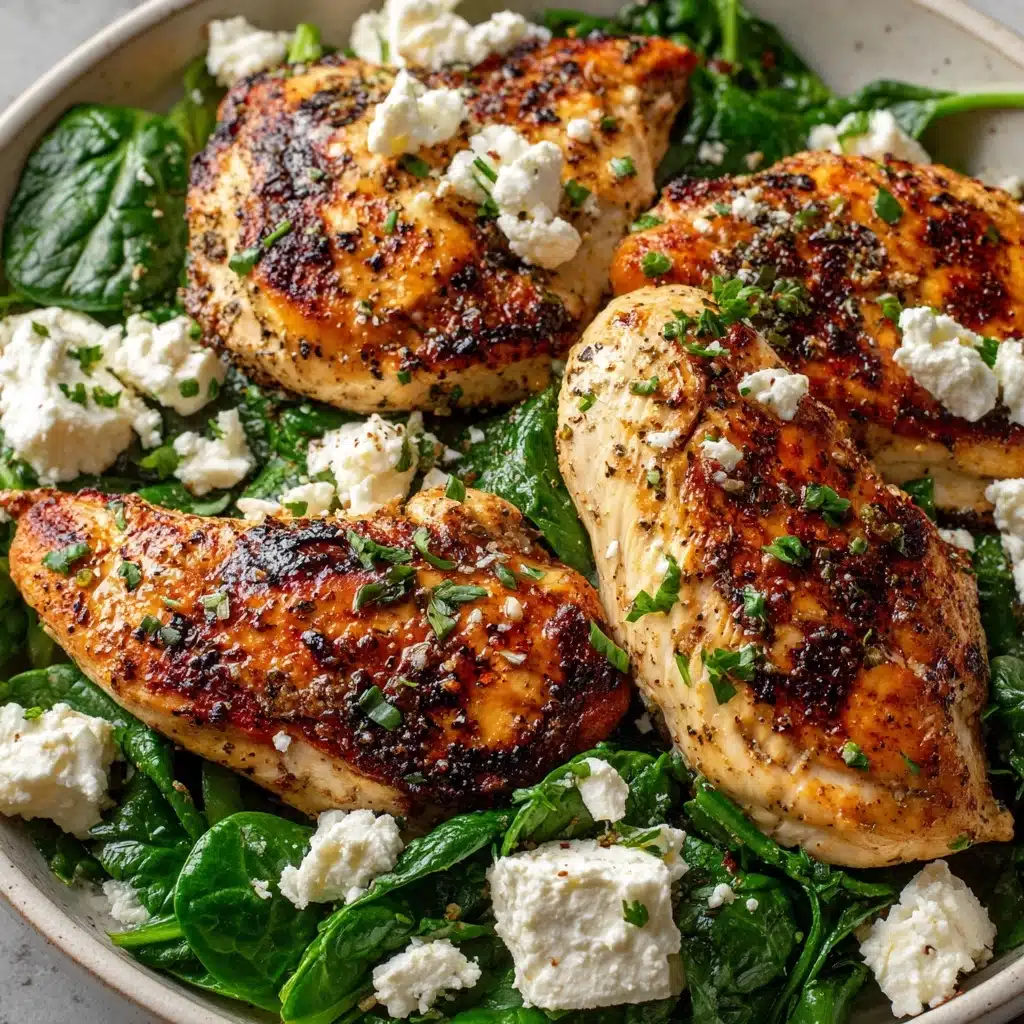 Easy Chicken Breast with Feta and Spinach Recipe - Recipe Image