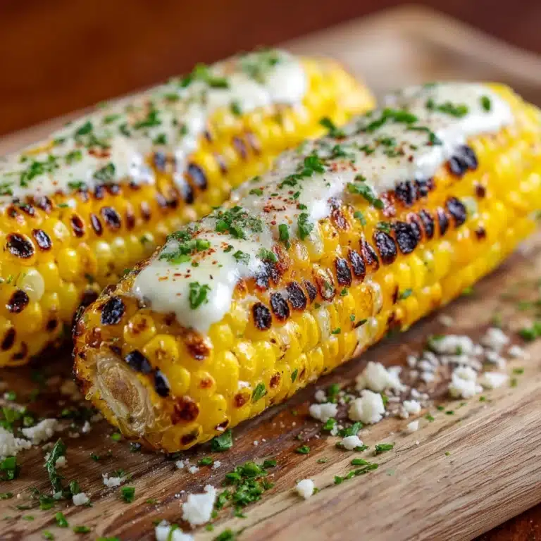 Parmesan Garlic Grilled Corn Recipe