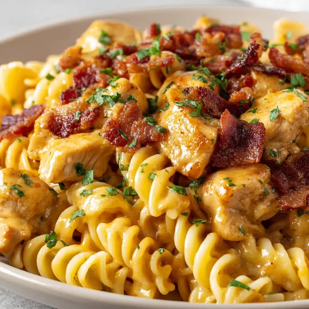 One-Pot Smoky Cheddar Ranch Chicken and Sausage Pasta Recipe - Recipe Image