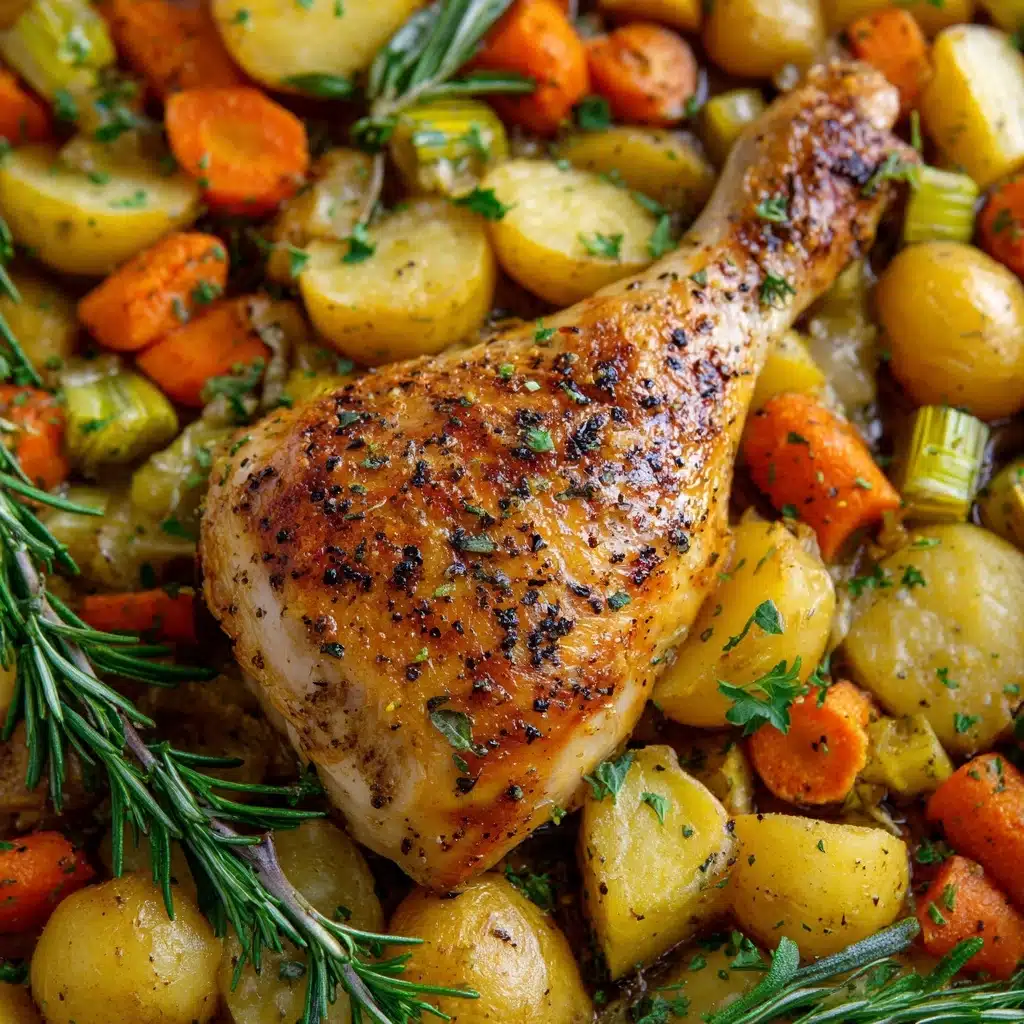 Roasted Chicken with Herb Vegetables Recipe - Recipe Image