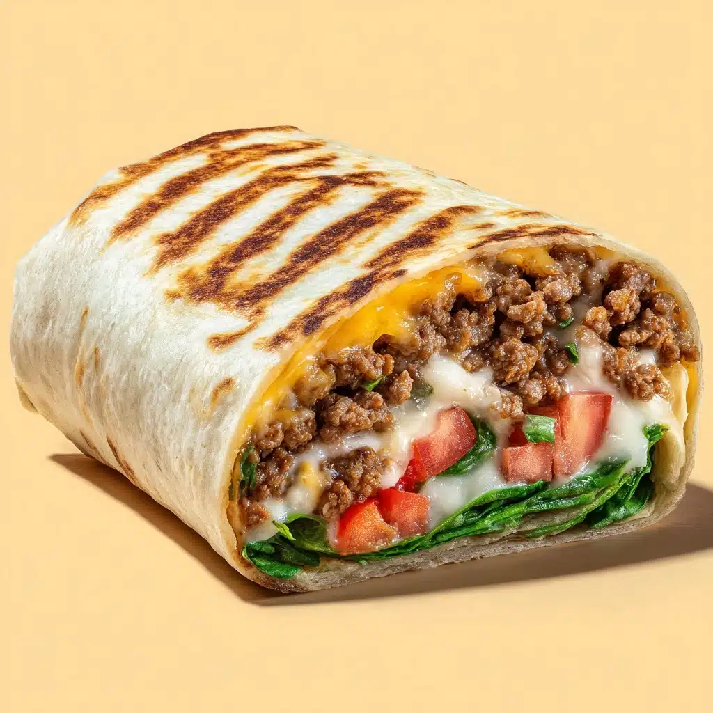 Grilled Cheeseburger Wraps Recipe - Recipe Image