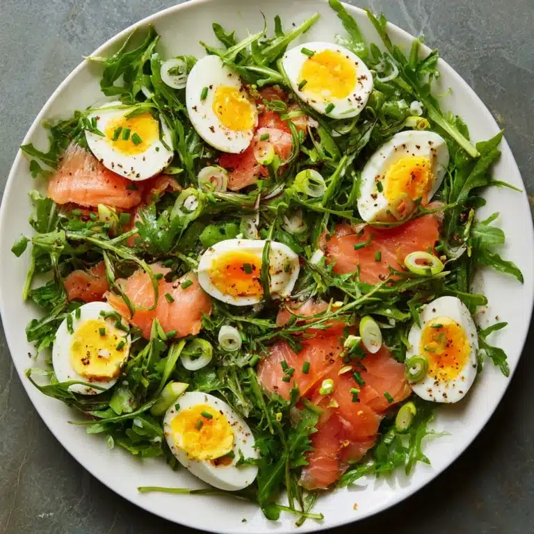 Smoked Salmon Salad in Creamy Caper Chive Dressing Recipe