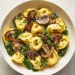 Creamy Spinach Mushroom Tortellini with Caramelized Onions Recipe