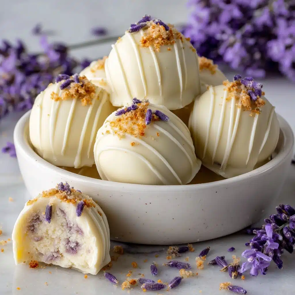 Honey Lavender White Chocolate Truffles Recipe - Recipe Image