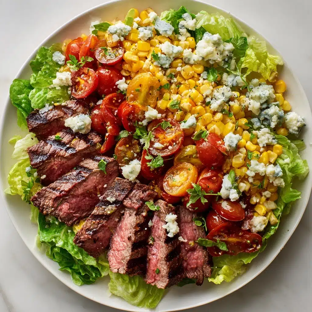 Balsamic Steak Gorgonzola Salad with Grilled Corn Recipe - Recipe Image